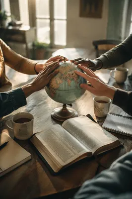 International Missions Prayer Around Globe and Bible