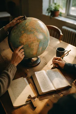 Missions Planning with Globe and Bible