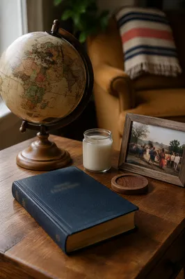 International Missions Globe and Blue Bible