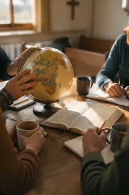 International Missions Planning with Globe and Bible