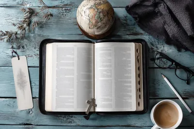International Missions Bible Study Flat Lay