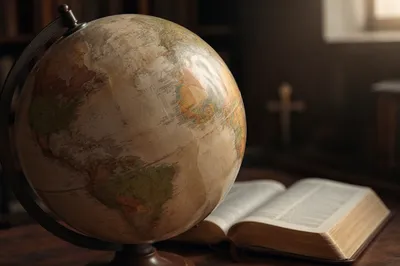 Globe and Bible for International Missions