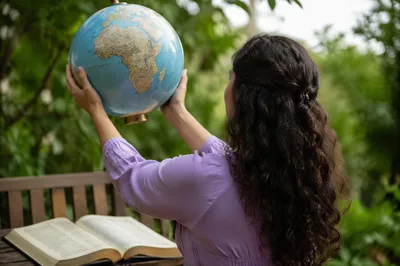 International Missions Globe and Open Bible