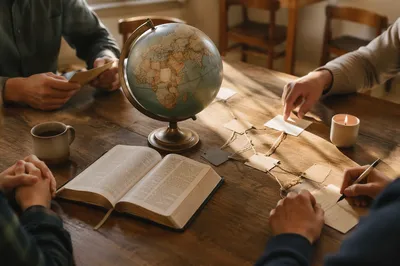 International Missions Planning with Globe and Bible