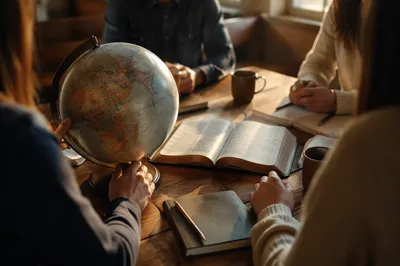 International Missions Planning with Globe and Bible