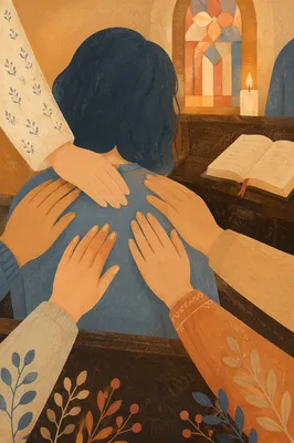 Laying Hands Prayer Ministry in Warm Church