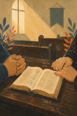 Laying Hands Prayer Over Open Scripture
