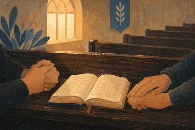 Laying Hands Prayer Over Open Scripture