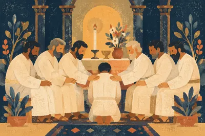 Laying Hands Prayer Ministry in Sanctuary