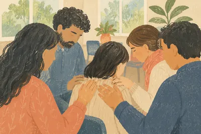 Laying Hands Prayer Ministry Fellowship Moment