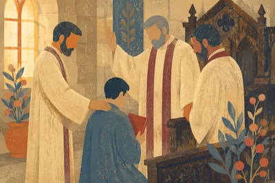 Laying Hands Prayer in Stone Sanctuary
