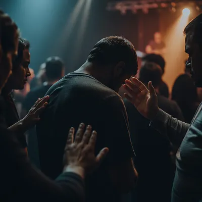 Laying Hands Prayer Ministry in Church