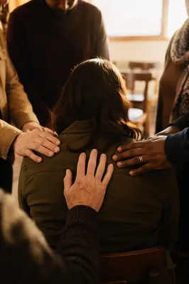 Laying Hands Prayer in Contemporary Church
