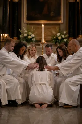 Laying Hands Prayer Ministry in Church