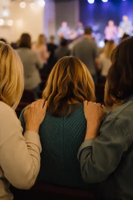 Laying Hands Prayer Ministry in Church