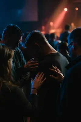 Laying Hands Prayer Ministry in Church