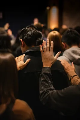 Laying Hands Prayer Ministry in Church