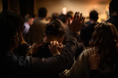 Laying Hands Prayer Ministry in Church