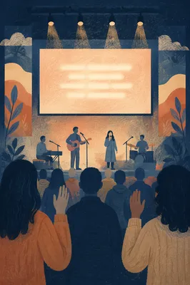 Modern Church Worship With LED Lyrics