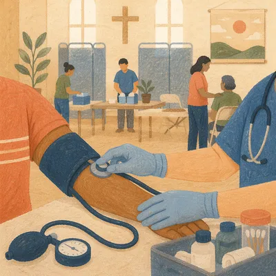 Volunteer Medical Clinic in Church Hall