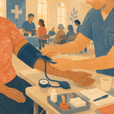 Compassionate Medical Mission Care in Church Hall