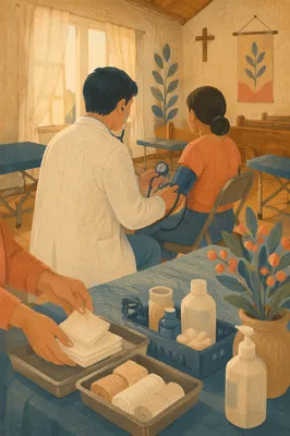 Church Medical Mission Clinic Care Scene
