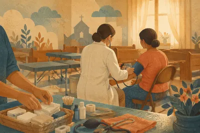 Church Medical Mission Clinic Care Scene
