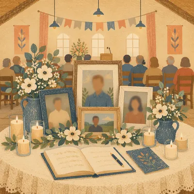 Church Memorial Tribute Photo Display