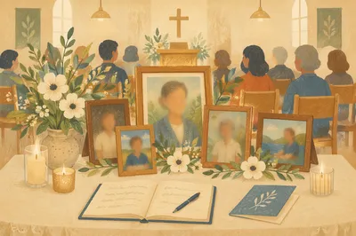 Church Memorial Tribute Table Display