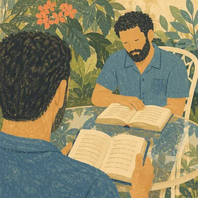 Men’s Patio Bible Study Discussion