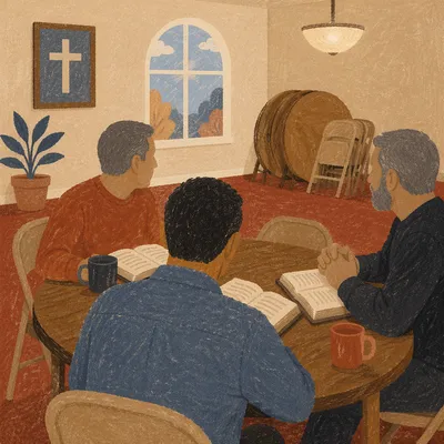 Men Sharing Quiet Bible Study Fellowship