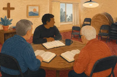 Men Sharing Quiet Bible Study Fellowship