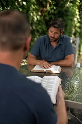 Outdoor Men Bible Study Discussion