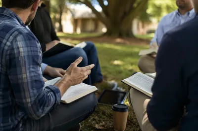 Outdoor Men’s Bible Study Fellowship Discussion