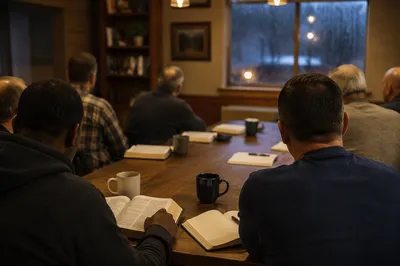 Men’s Bible Study on a Rainy Evening