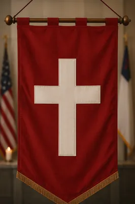 Military Chapel Banner with White Cross