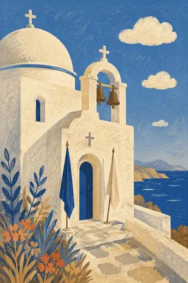 Military Chapel with Cross and Flags