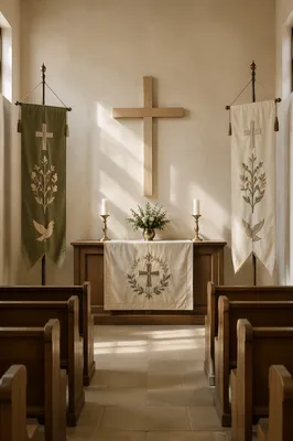 Simple Cross and Flags in Chapel