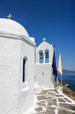 Military Chapel with Cross and Coastal Flags
