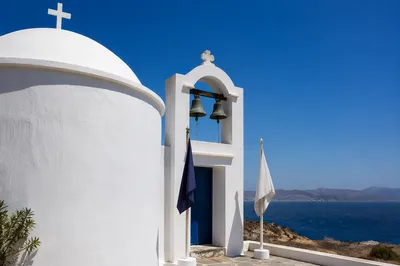 Military Chapel with Cross and Coastal Flags