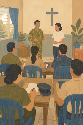 Military Family Support Ministry in Church Classroom