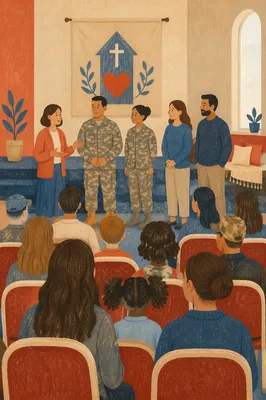 Church Gathering for Military Family Support