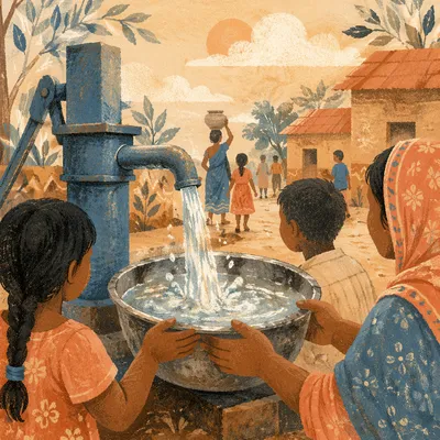 Mission Village Well Water Project Scene