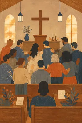 Mission Sending Prayer in Warm Sanctuary