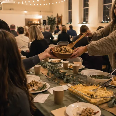 Mission Support Fundraiser Church Dinner Gathering