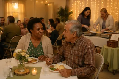 Community Church Dinner in Fellowship Hall