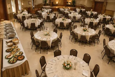 Church Hall Mission Fundraiser Dinner Setup