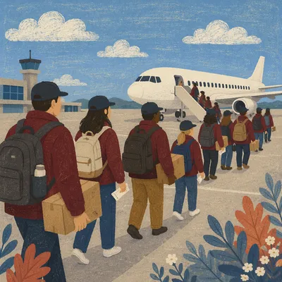 Church Mission Team Airport Departure Journey