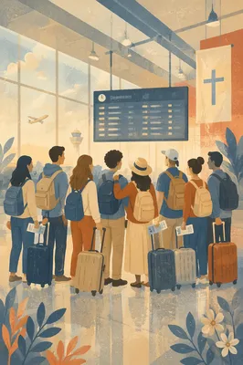 Mission Team Airport Departure Group Portrait