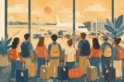 Mission Team Departure at Airport Gate